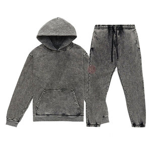 Chándal de lavado ácido de nuevo estilo, tela Premium, conjunto de Jogger con capucha de lavado ácido personalizado, OEM/Fabricante Mayorista, boutiques de calle - Product Image 3