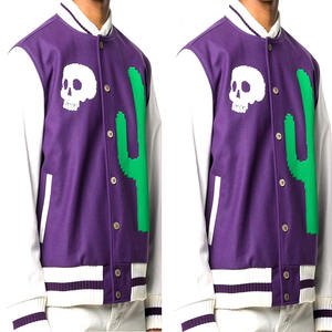 Flyingkick Enterprises Custom <b>Patchwork</b> Real Leather Sleeves Varsity <b>Jackets</b> Chenille Patches Embroidery Letterman HIGH Men - Product Image 5