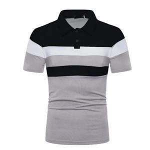 2025 uomo alla moda <span class=keywords><strong>Cross</strong></span>-Border a maniche corte di colore bloccato per <span class=keywords><strong>Polo</strong></span> in tela di cotone 100% - Product Image 4