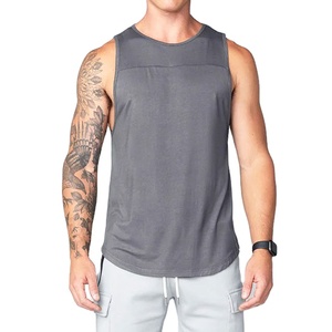Camiseta Deportiva de Alta Calidad para Gimnasio, Tejida, para Correr, Fitness, Unisex, Corte Largo, Ajuste Regular, Chaleco Deportivo para Hombre - Product Image 1