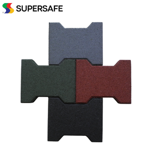 Precio al por mayor, pavimentadora de goma I-Brick Dogbone, suelo absorbente de golpes resistente a impactos para áreas de juego y establos de caballos - Product Image 2