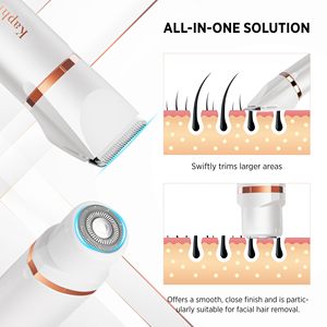 Depiladora Eléctrica IPX7 para Mujer, Dispositivo 2 en 1 para Depilación Facial, Axilas, Piernas, Brazos, Cara, USB, Lavable, Depiladora de Láminas - Product Image 5