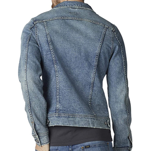 Venta al por mayor OEM chaqueta de mezclilla de alta calidad para los hombres de peso pesado Streetwear chaqueta de mezclilla con estilo duradero prendas de vestir exteriores para los hombres - Product Image 3