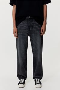 กางเกงยีนส์สีดำของผู้ชายทรงหลวมสีเทาและทรงตรงใส่สบาย100% และใส่ได้ทุกวัน @ ขายส่งราคาโรงงาน - Product Image 3