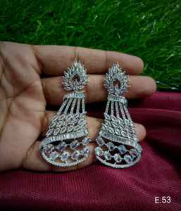 TRADITIONAL and FASHIONABLE AMERICAN DIAMOND CLASSIC STYLE <b>EARRINGS</b> and SLIVER PLATED for BIRTHDAY & CHRISTMAS GIFTS <b>EARRINGS</b> - Product Image 6