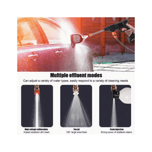 Pistola de hidrolavadora eléctrica portátil, con dos baterías recargables, boquillas multiusos y varios accesorios - Product Image 4