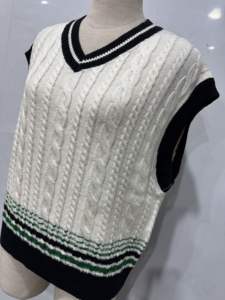 Chaleco de Lana Unisex de Invierno con Cuello en V, Diseño Casual, Tejido Transpirable, Logotipo Personalizable - Product Image 3