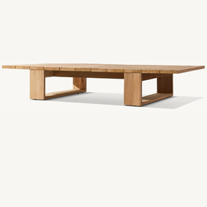 Table rectangulaire en vente chaude avec un style moderne simple, fabriquée en bois de teck de bonne qualité et durable pour une utilisation en extérieur - Product Image 3