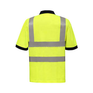 Polo à manches courtes haute visibilité, chemise de sécurité réfléchissante, vêtements de travail de sécurité pour hommes, logo personnalisé, chemises de travail de construction - Product Image 2