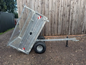 1 Ton Galvanised Mechanical Tipping Trailer Dump Trailer agricultural machinery equipment - Product Image 2