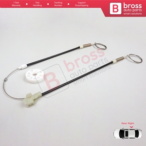 Juego de Reparación de Elevalunas Eléctrico BWR5118, Puerta Trasera Derecha para Golf MK3 1H1 1H5 1991-1998 5 Puertas, Vento Jetta 1H2 1992-1999 1H4839 - Product Image 6