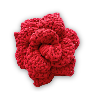 Delizioso Giocattolo per Cani in Cotone Riciclato a Forma di Fiore di Poinsettia per Natale - Product Image 1