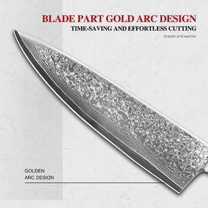 Venta al por mayor pedidos a granel personalizados OEM ODM servicio profesional japonés mango de fibra de carbono Damasco cocina Chef cuchillo - Product Image 3