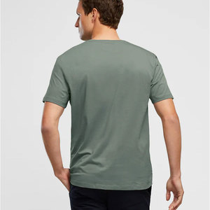 T-shirt manches courtes à col rond uni en jersey 50/50 respirant - Product Image 3