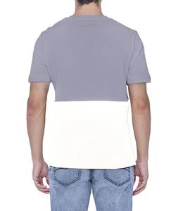 Fabricante personalizado de alta calidad, Camiseta cómoda de tela para hombre, ropa de calle de talla grande, dos tonos de Color, cuello redondo, manga corta - Product Image 2