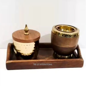 Metal Golden Calligraphy Laser Cutting Design Elegant Quality <b>Bakhoor</b> <b>Burner</b> Black Color for Fragrances Use - Product Image 2