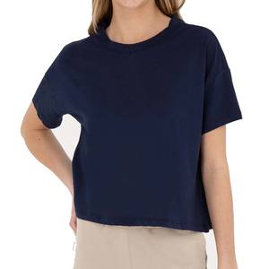 Camiseta de algodón cómoda de alta calidad para mujer, estampado de moda personalizable, nueva moda de verano - Product Image 3