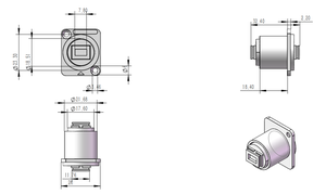 Coupleur de montage sur panneau à fibre <span class=keywords><strong>optique</strong></span> SC <span class=keywords><strong>adaptateur</strong></span> de montage fixe fileté intégré coupleur SC femelle à femelle réseau monomode - Product Image 4