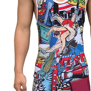 2024 logo personnalisé uni hommes lutte canada sublimation blanc lutte singulet - Product Image 3