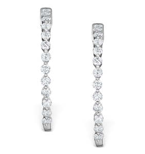 Boucles d'oreilles en diamant de laboratoire de forme classique, taille brillant, or blanc 18 carats, qualité EF VS, solitaires, 3 grammes, Vala Brothers - Product Image 4