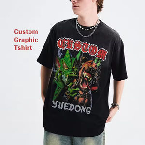 Luxury <b>Men</b> Streetwear Vintage Acid Wash 100 Percent Cotton Oversized Printed Custom T <b>Shirt</b> - Product Image 4