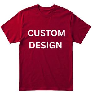 T-shirt décontracté pour homme à manches courtes surdimensionné en jersey imprimé personnalisé de couleur unie 100% coton - Product Image 2