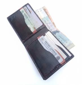 Anwar Enterprises - Cartera de Cuero Genuino con Bloqueo RFID para Tarjetas de Crédito, Grabada, de Cuero Curtido Vegetal, con Cierre Abierto de 4 Pulgadas - Product Image 1