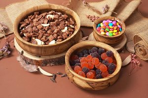 Suministros de cocina, juego de cuencos de bambú, cuencos de madera reutilizables de tamaño pequeño, mediano y grande para servir platos, frutas y cocinar - Product Image 5