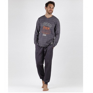 Summer Casual Striped 100% Cotton <b>Men's</b> Pyjama Combo Sets 180 GSM Biowashed <b>Fleece</b> Sleeveless Long Sleepwear Comfy Daily Use - Product Image 4