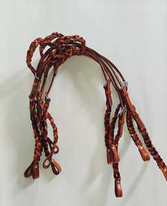 Bridon en cuir tressé à la main style western avec harnais et ferrures en acier inoxydable - Product Image 3