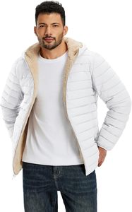 Veste matelassée pour homme de qualité supérieure 2025, à capuche, doublée de sherpa, résistante à l'eau, coupe-vent, isolée, chaude, pour l'hiver - Product Image 3