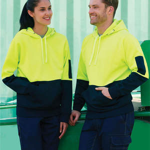 Hi-Vis Two Tone Polar Fleece Pullover Sudadera con capucha de alta calidad para hombres Class Hi Vis 1/4 Zipper Windbreaker Fleece Jacket Workwear - Product Image 2