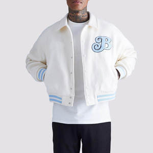 Chaqueta Universitaria Personalizada de Moda, Chaqueta Bomber de Béisbol, Chaqueta Universitaria Unisex Informal de Estilo Vintage - Product Image 1