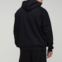 Sudadera con capucha de algodón 100% personalizada con logo bordado 3D, forro polar grueso, cálida, cortavientos, con cremallera, estilo gótico oversize para hombre, la más vendida para invierno.