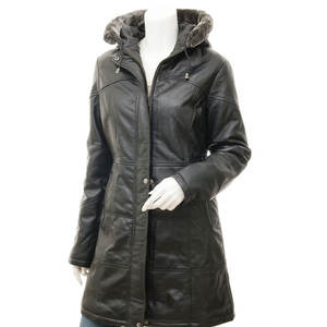 Chaqueta de Cuero Genuino para Mujer, Elegante, con Cuello Alto, Diseño Personalizado, Alta Calidad, Diferentes Colores para Otoño e Invierno - Product Image 1