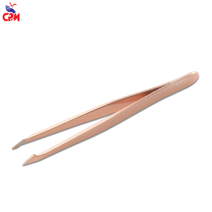 Juego de pinzas para extensión de pestañas en oro rosa personalizadas, herramientas aplicadoras de pestañas de precisión para uso profesional en salones. - Product Image 3