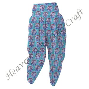 Vêtements de nuit faits à la main pour femmes pyjama en pur coton imprimé floral doux et confortable pantalon de Patiala d'été confortable pour les femmes - Product Image 1