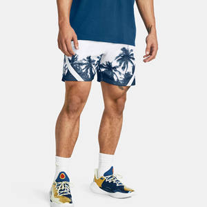 <b>Men's</b> Custom Athletic Gym <b>Shorts</b> Elastic Polyester Nylon Mesh 5 Inch Side Zippered Pockets Solid Pattern 2-in-1 Summer Casual - Product Image 1