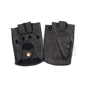 Gants de moto unisexes demi-doigts respirants compatibles avec les écrans tactiles antidérapants en polyester pour l'extérieur quotidien - Product Image 6