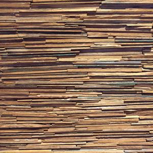 Panneau mural moderne en bois de teck recyclé avec texture superposée pour appartements et hôtels - Product Image 3