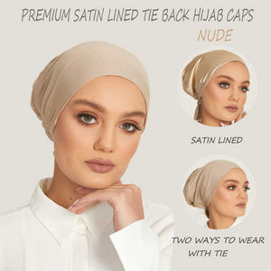 หมวกฮิญาบคลุมไหล่ผ้าโพกศีรษะของผู้หญิงอุปกรณ์เสริมเสื้อผ้ามุสลิมแบบดั้งเดิม - Product Image 2