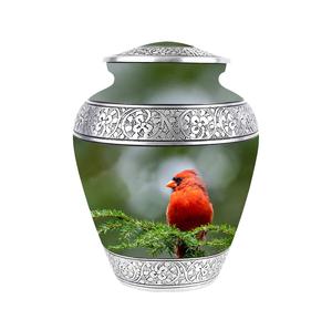 Urna de cremación de recuerdo de aluminio con tema de puesta de sol de tamaño y diseño personalizados para urnas de recuerdo de cenizas humanas - Product Image 3