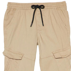 Pantalones Cargo con bolsillos y cordón Tela de algodón duradera Suave Transpirable Cómodo Cintura ajustable Múltiples con bolsillos - Product Image 5