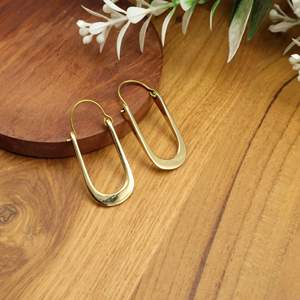 Bijoux modernes de style bohème Boucles d'oreilles circulaires originales en laiton Style ethnique tribal léger pour femmes - Product Image 1