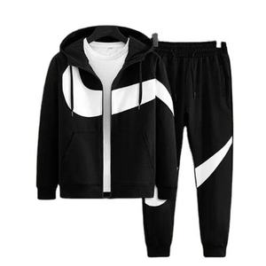 Veste coupe-vent de football de qualité thaïlandaise noire en gros, veste de jogging d'entraînement de football à capuche pour hommes - Product Image 4