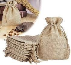 Bolsa pequeña de arpillera de yute para mujer, bolsa Potli para Año Nuevo, Halloween, favores de boda, regalos de devolución de Pascua, accesorio de caramelo para Diwali - Product Image 4