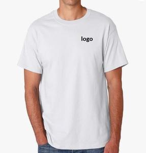 T-shirt à manches courtes unisexe de haute qualité broderie logo personnalisé T-shirt blanc lourd col rond T-shirt disponible tailles personnalisées - Product Image 1