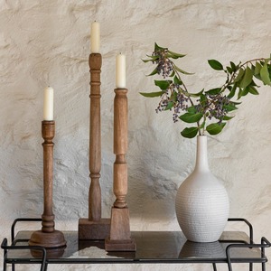 Porte-bougie de luxe en bois - Product Image 1