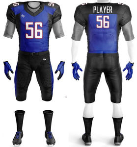 Uniforme de fútbol americano profesional de alta calidad, ropa deportiva con logotipo personalizado y mangas cortas a la venta - Product Image 2