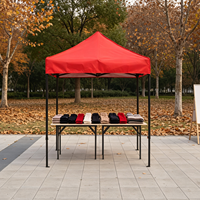 Tente pliante publicitaire 2x2m avec logo personnalisé, structure en acier, imperméable, gazebo pliable avec parois latérales pour stand d'exposition